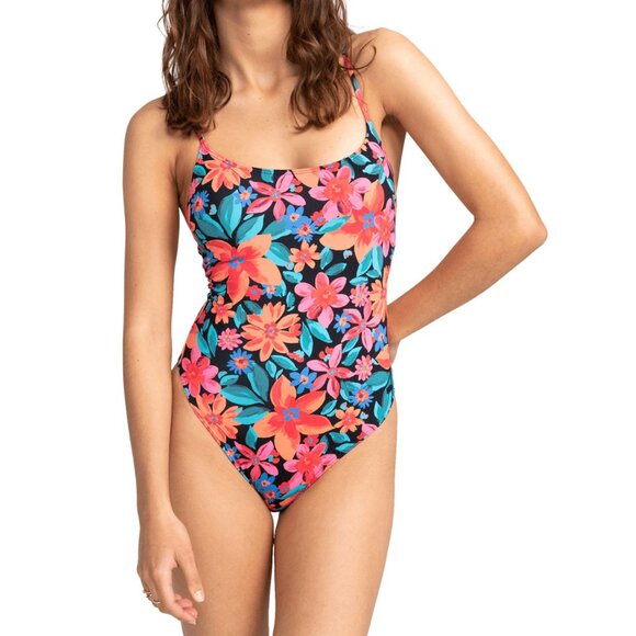 Roxy Floral Fiesta Beach Classics One-Piece Swimsuit Women's XL Multi NWT - Picture 1 of 10
